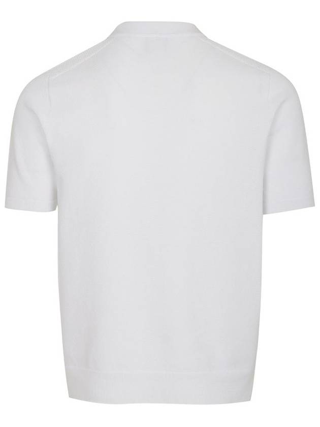 Men's Open Collar Short Sleeve Knit Top Off White - SOLEW - BALAAN 3