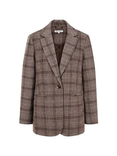 Check pattern relaxed blazer dark brown 271712 - REFORMATION - BALAAN 1