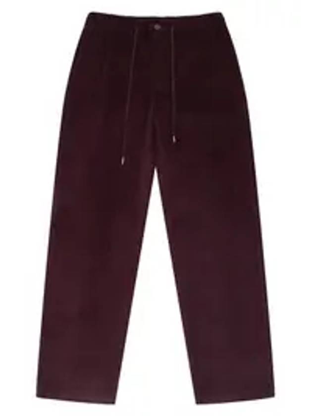 Corduroy String Wide Pants Burgundy - SOLEW - BALAAN 1