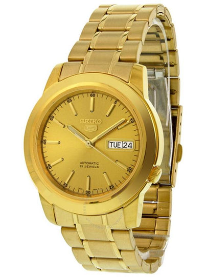 Open Box - Seiko 5 Automatic Champagne Dial Yellow Gold-tone Men's Watch SNKE56 - SEIKO - BALAAN 2