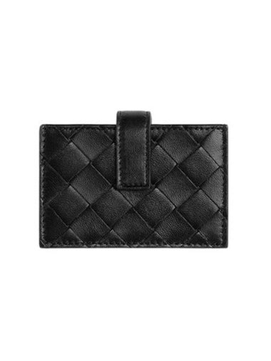 Intrecciato Accordion Card Wallet Black - BOTTEGA VENETA - BALAAN 1