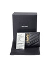 Monogram Envelope Small Half Wallet Black Gold - SAINT LAURENT - BALAAN 6