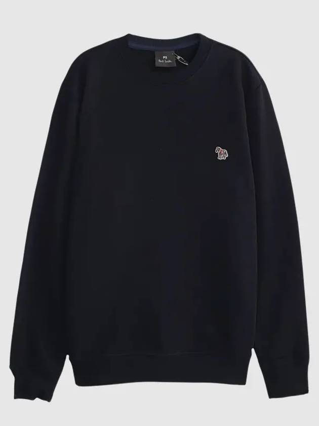 Zebra Patch Organic Cotton Sweatshirt Black - PAUL SMITH - BALAAN 2