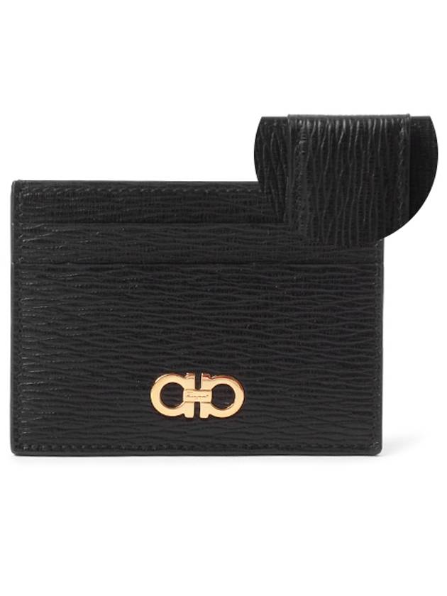 Gancini Card Wallet Black - SALVATORE FERRAGAMO - BALAAN 2