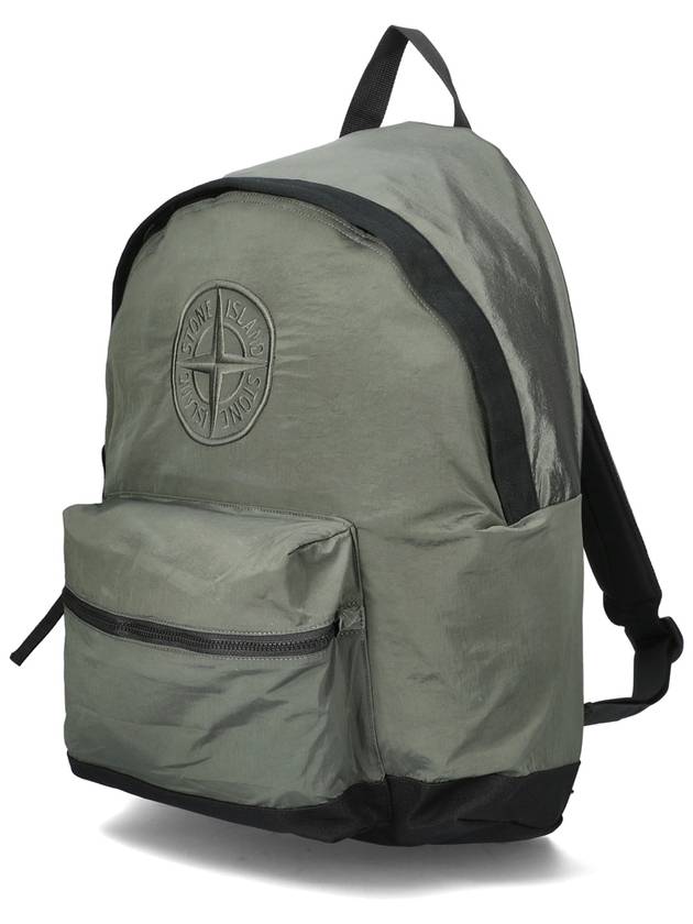 Compass Logo Nylon Backpack Green - STONE ISLAND - BALAAN 2