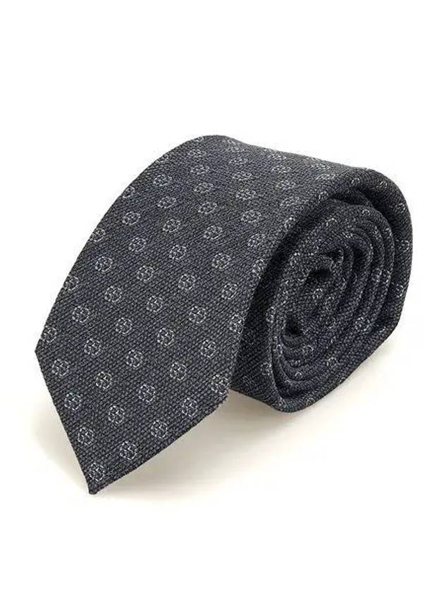 Men's GG Pattern Silk Tie Navy - GUCCI - BALAAN 2