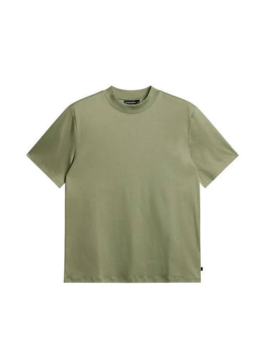 Ace Mock Neck Short Sleeve T-Shirt Oil Green - J.LINDEBERG - BALAAN 1