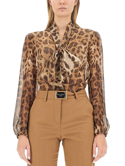 23 fw silk shirt WITH animal rear print F5N70TIS1MNHY13M B0650654574 - DOLCE&GABBANA - BALAAN 2