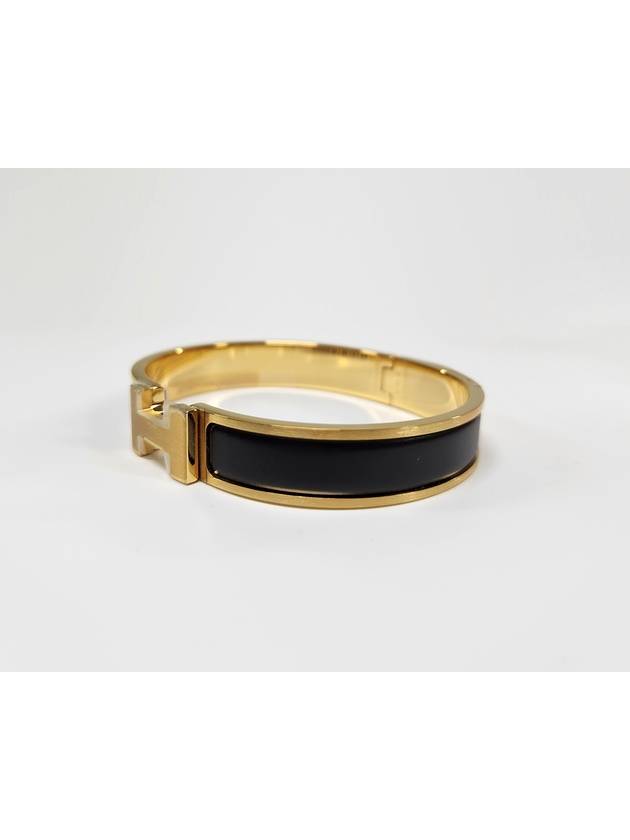 Clic HH Bracelet Gold Noir Mat - HERMES - BALAAN 3