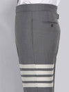 Diagonal Plain Weave Classic Wool Slacks Medium Grey - THOM BROWNE - BALAAN 6