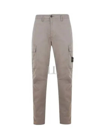 Compass Badge Gabardine Cargo Straight Pants Dove Grey - STONE ISLAND - BALAAN 2