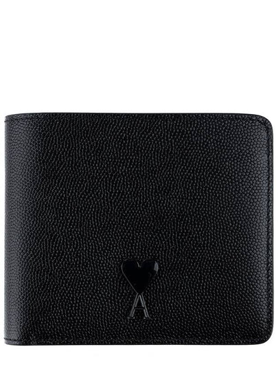 Heart Logo Half Wallet Navy - AMI - BALAAN 2