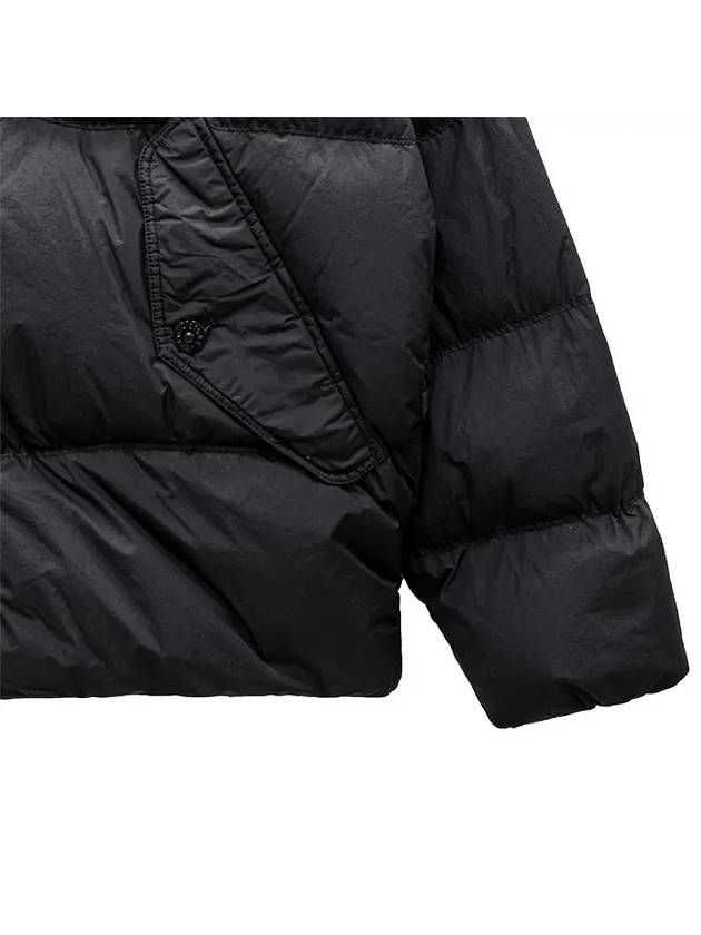 Garment Dyed Crinkle Reps Down Padding Black - STONE ISLAND - BALAAN 6