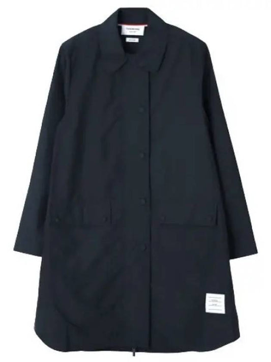 Coat round collar military ripstop overcoat - THOM BROWNE - BALAAN 1