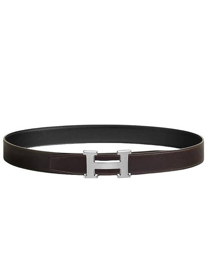 H Buckle 32MM Reversible Leather Belt Noir Ebene - HERMES - BALAAN 2