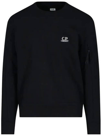 Diagonal Raised Sweatshirt Black - CP COMPANY - BALAAN 2