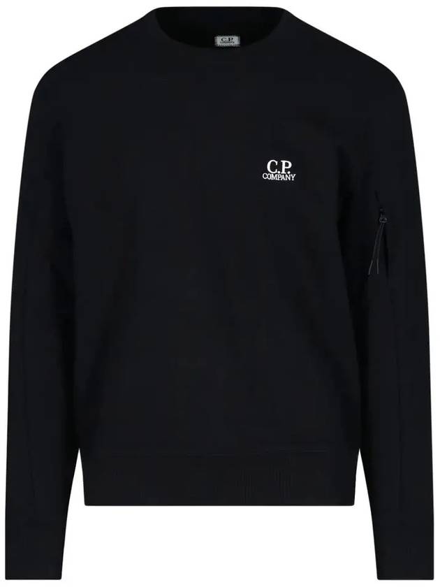 Diagonal Raised Sweatshirt Black - CP COMPANY - BALAAN 3