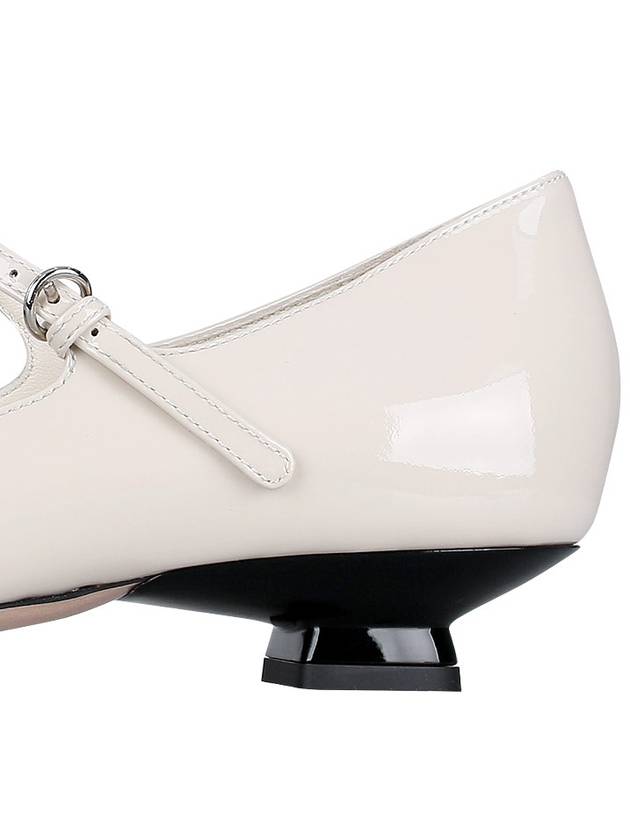 Logo Detail Mary Jane Pumps Ivory - MIU MIU - BALAAN 7