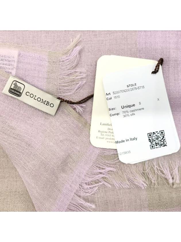 Women's Cashmere Silk Muffler Pink 2675ST15 1510 - COLOMBO - BALAAN 5