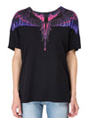 Men's Wings Print Short Sleeve T-Shirt Black - MARCELO BURLON - BALAAN 8