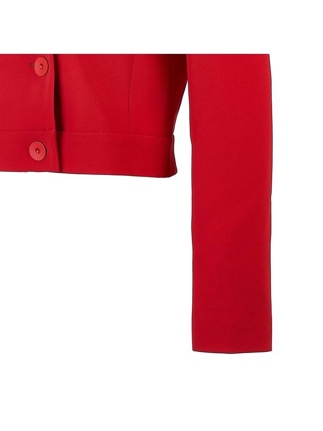 Women's Acciaio Caddy Crop Jacket Red - MAX MARA - BALAAN 8