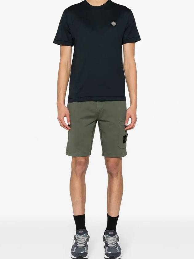 Logo Patch Short Sleeves T-Shirt Navy - STONE ISLAND - BALAAN 5