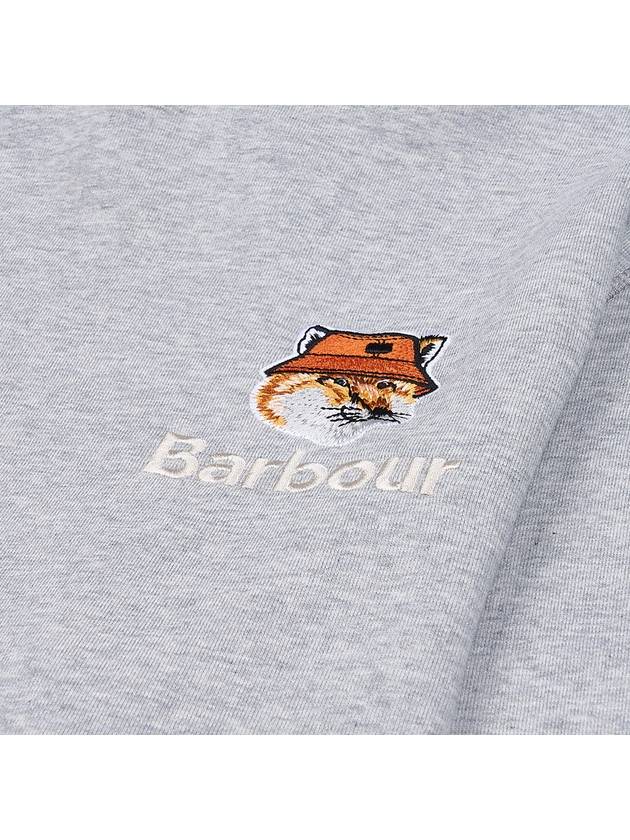 Fox Head Logo Hoodie Grey - BARBOUR - BALAAN 6