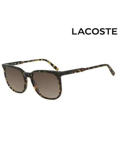 Eyewear Square Acetate Sunglasses Dark Havana Green - LACOSTE - BALAAN 2