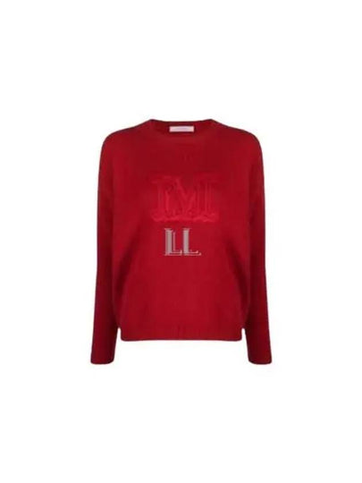 Edo Monogram Cashmere Knit Top Red - MAX MARA - BALAAN 2