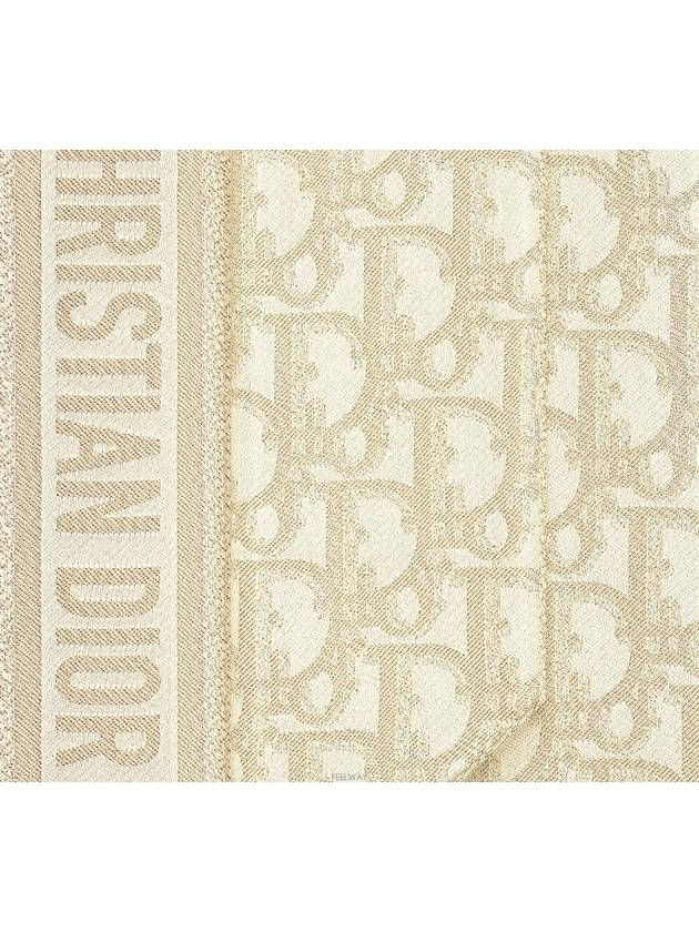 Micha Silk Twill Metallic Threads Scarf Ivory - DIOR - BALAAN 5