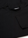 Loose ribbed mock neck knit t-shirt BLACK - WEST GRAND BOULEVARD - BALAAN 4