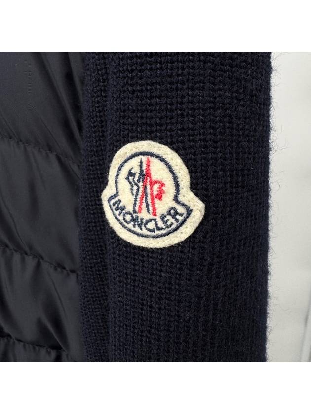 Knit padding hood zip up navy size M - MONCLER - BALAAN 5