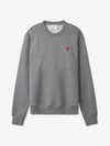 Small Heart Logo Sweatshirt Grey - AMI - BALAAN 2