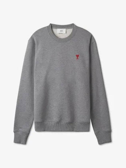 Small Heart Logo Sweatshirt Grey - AMI - BALAAN 2