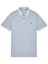 Wappen Cotton Short Sleeve Polo Shirt Sky Blue - STONE ISLAND - BALAAN 3