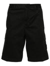 Compass Badge Cargo Shorts Black - STONE ISLAND - BALAAN 2