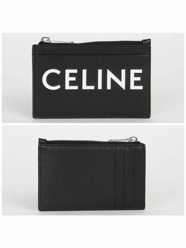 Logo Zipper Card Wallet Black - CELINE - BALAAN 3