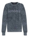 Embroidery Logo Knit Top Grey - VERSACE - BALAAN 2