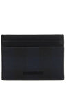 Check Leather Card Wallet Navy - BURBERRY - BALAAN 2