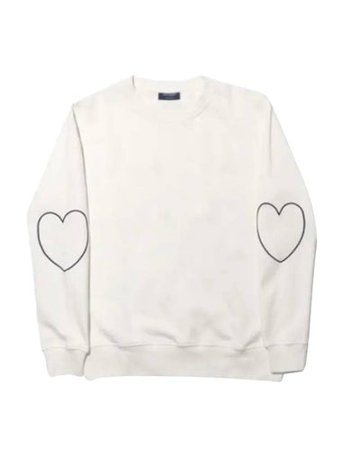 Lola Heart Elbow Patch Cotton Sweatshirt Ecru - SAINT JAMES - BALAAN 1