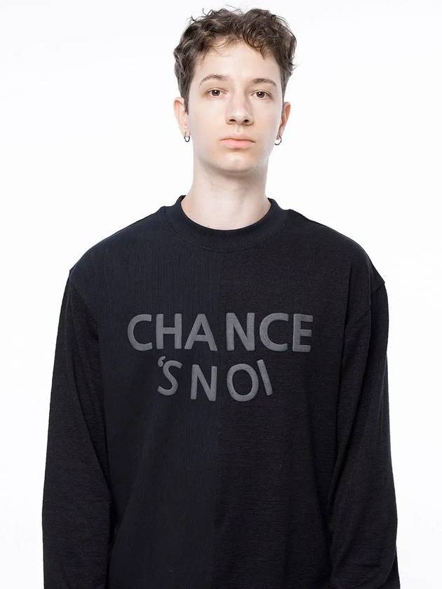 Men s M243MT02BK Snowy Reverse Rib Crew Neck Sweatshirt Black Navy - CHANCE'S NOI - BALAAN 7