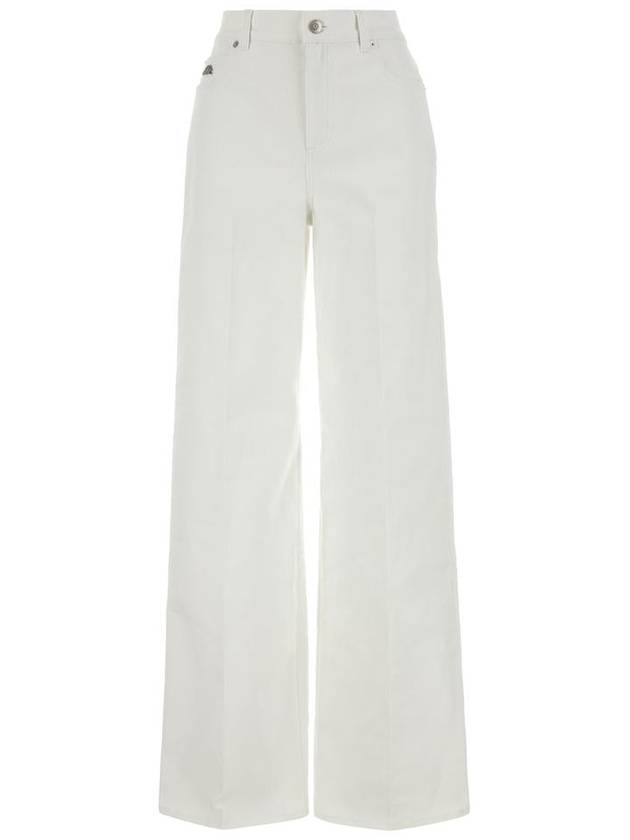 Denim Straight Pants 780823QMACM 9000 WHITE - ALEXANDER MCQUEEN - BALAAN 2