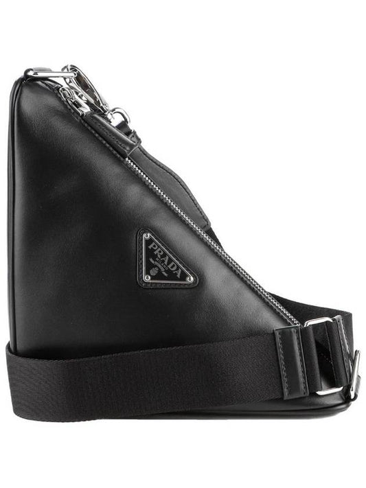 2VH155 ASK NERO Men s Triangle Cross Bag - PRADA - BALAAN 1