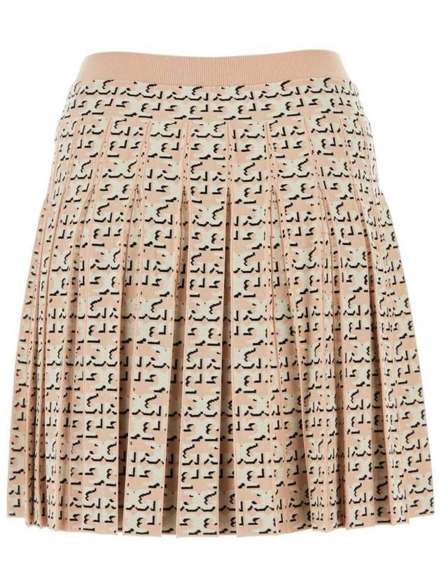 T Monogram High Waist Mini A-Line Skirt Beige - TORY BURCH - BALAAN 3