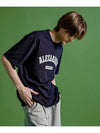 Men's Signature Arch Logo Short Sleeve T-Shirt Navy - ALEX&AIDEN - BALAAN 5