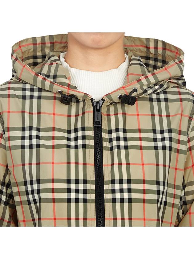 Check Hooded Jacket Archive Beige - BURBERRY - BALAAN 8