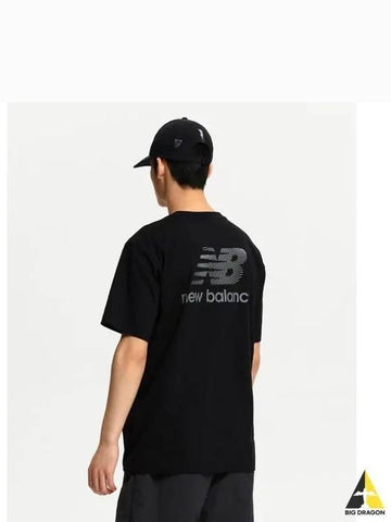 NBNEE22623 UNI FROZEN Cold feeling big logo short sleeve t shirt BLACK - NEW BALANCE - BALAAN 1