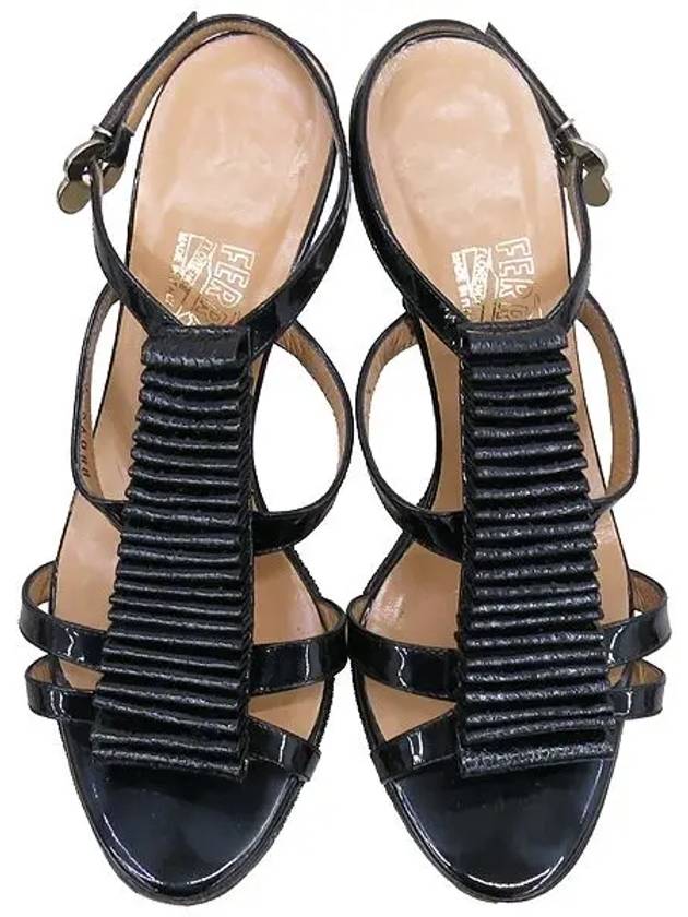 Smith Market used luxury goods Ferragamo black sandals women s shoes - SALVATORE FERRAGAMO - BALAAN 5