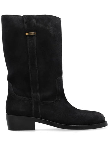 Isabel Marant Leather Ankle Boots Heikee, Women's, Black - ISABEL MARANT - BALAAN 1