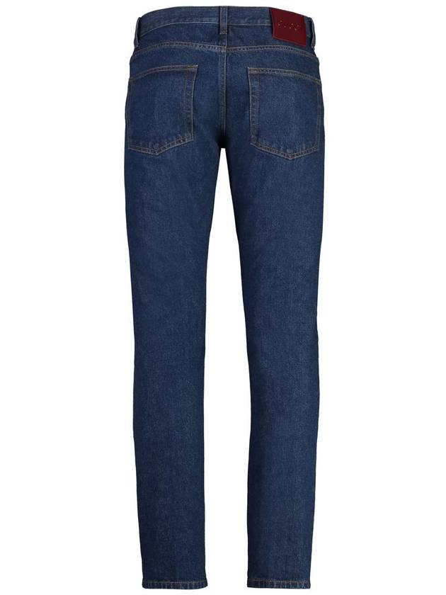 Tapered Denim Jeans Indigo - GUCCI - BALAAN 3